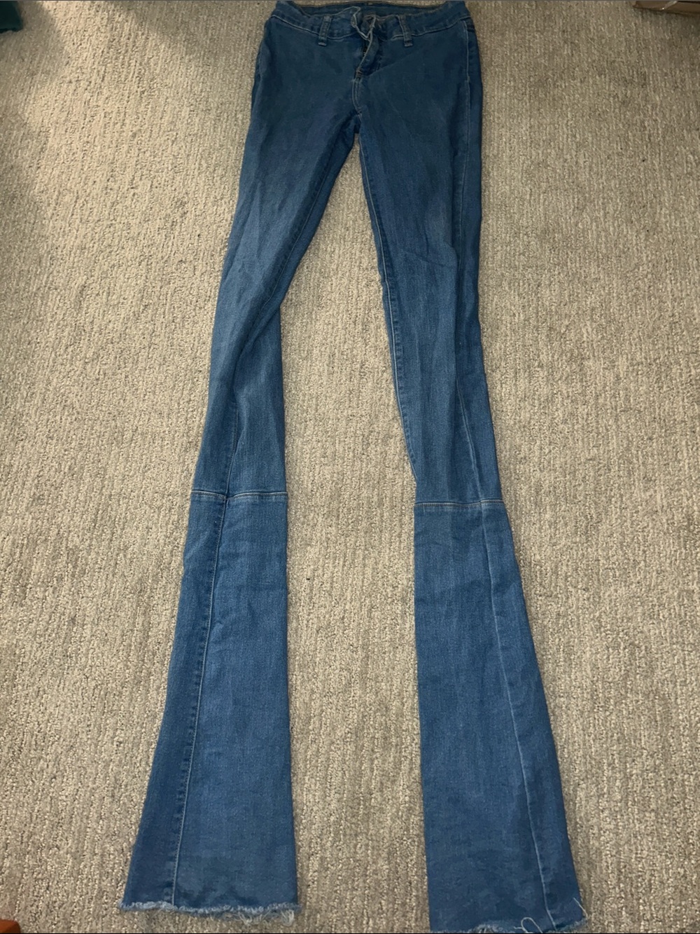 High-Rise Blue Flare Jeans for Women